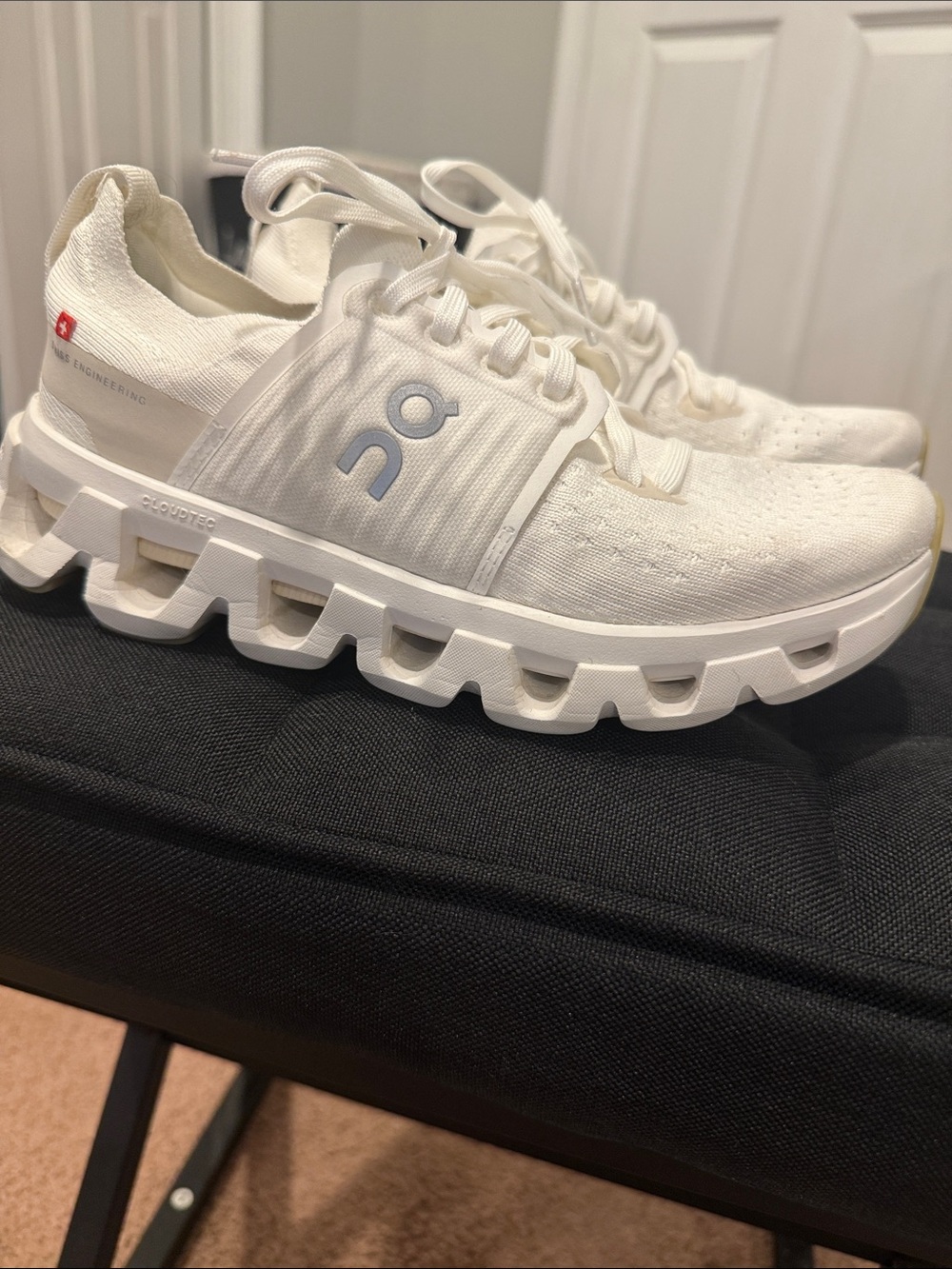 On Running Women's White CloudTec Cushioning Sneakers